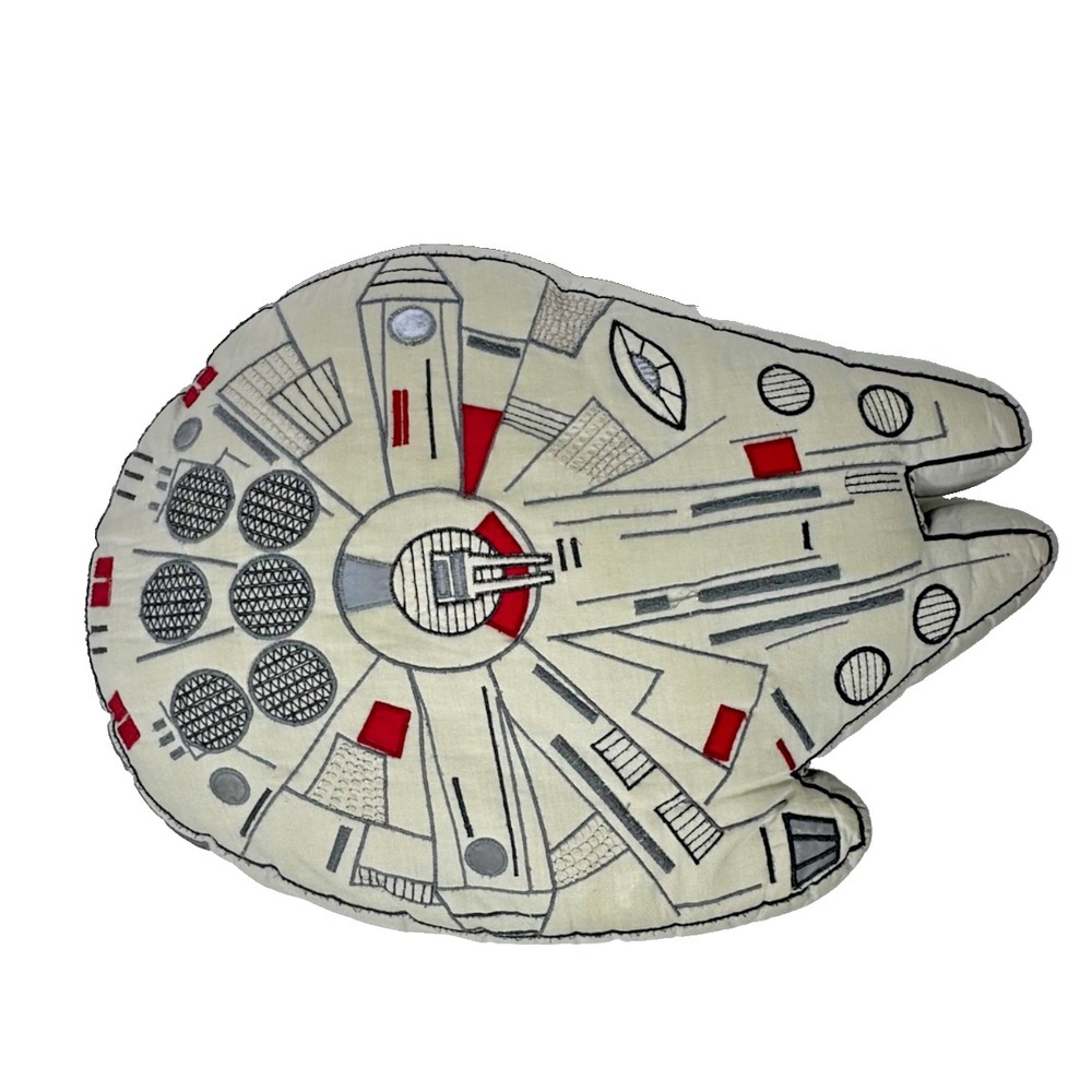 Pottery Barn Kids Star Wars Millennium Falcon Throw Pillow Plush Accent 18"